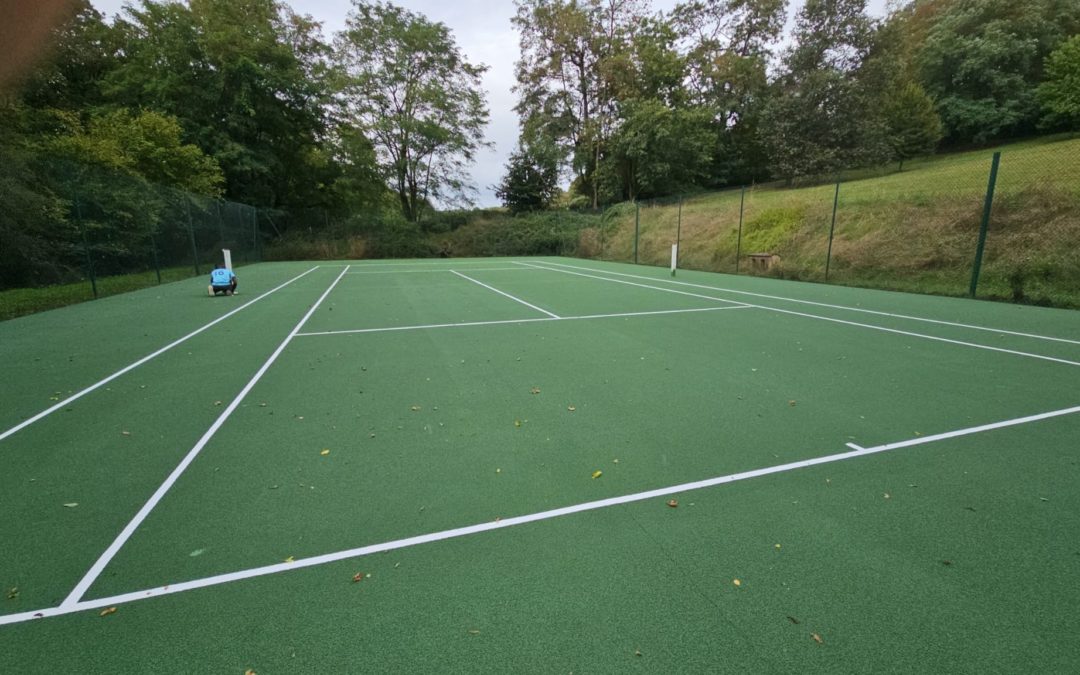 Réfection court de tennis en Gazon synthétique Fontainebleau