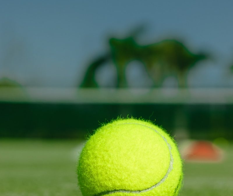 green tennis ball on green grass field during daytime