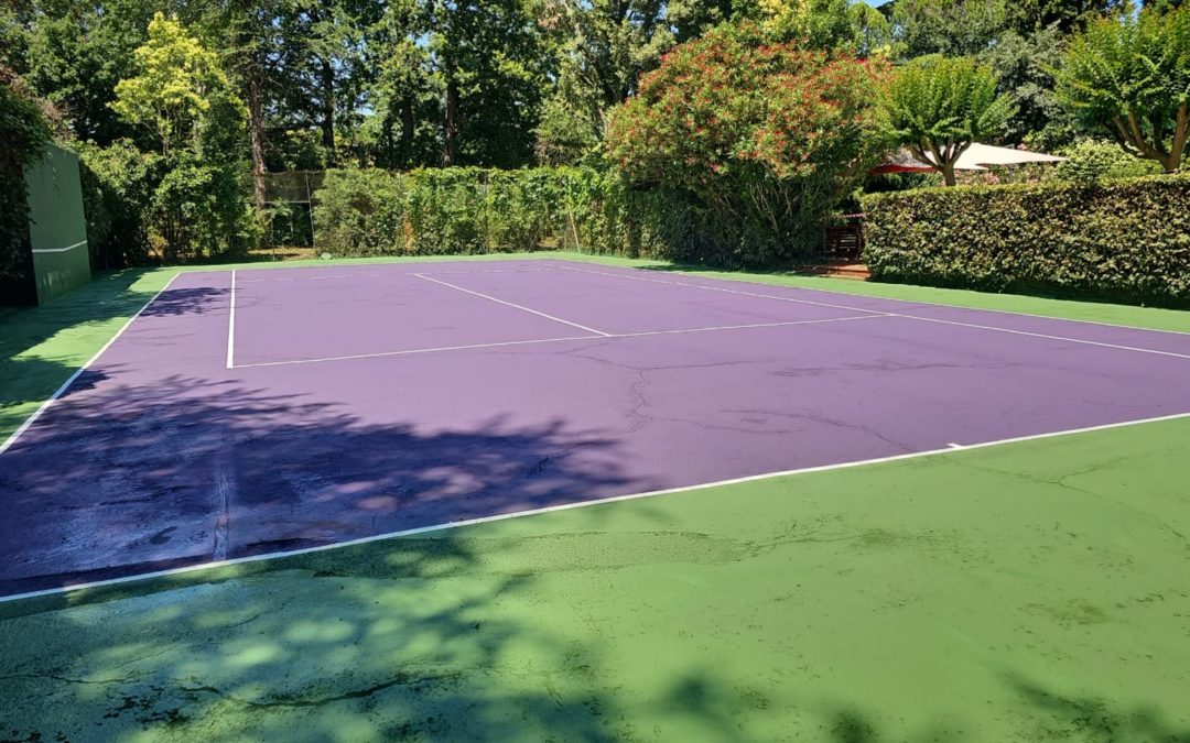 construction de court de tennis en gazon synthétique à Nice