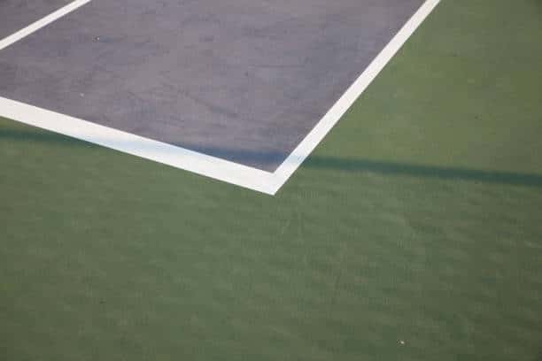 tennis court on sunny day