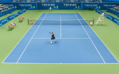 Réalisation d&rsquo;un court de tennis en résine synthétique à Fréjus par Service Tennis