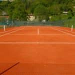 CONSTRUCTION COURT DE TENNIS EN TERRE BATTUE ROQUEFORT LES PINS