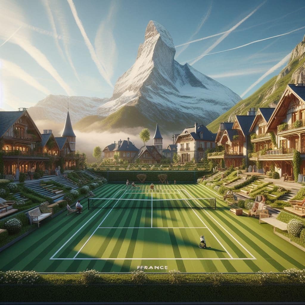 Construction court de tennis en Gazon synthétique Theoule sur mer 