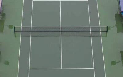 Comment se déroule le processus de maintenance des courts de tennis en béton poreux à Cabannes ?