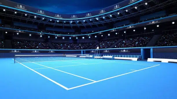 Construction d'un court de tennis pour les centres sportifs