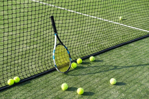 Equipment for professional tennis player. High quality photo