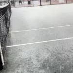 Rénovation court de tennis en béton poreux paris