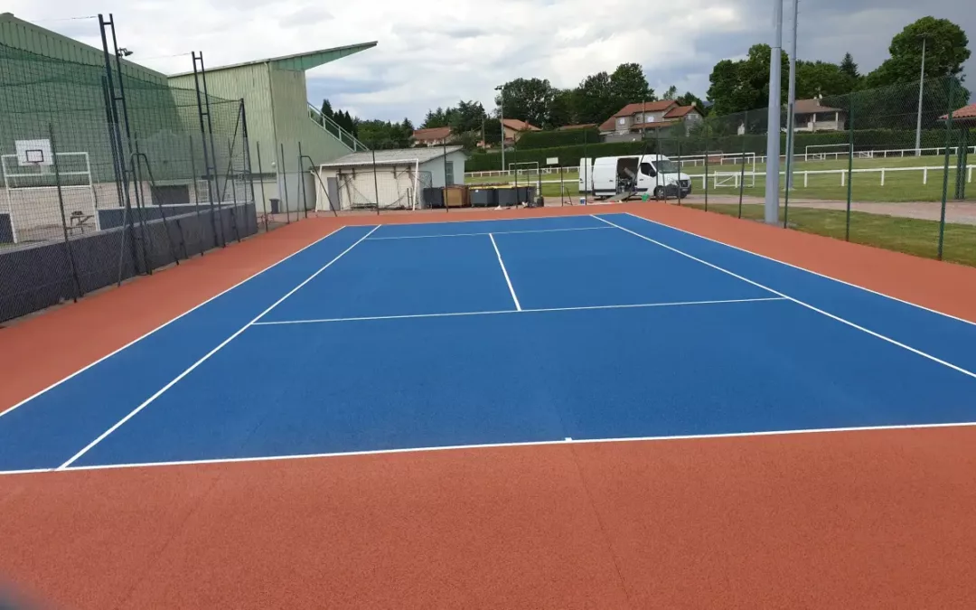 Surface terrain de tennis