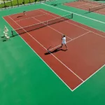 Construction terrain padel à Camping